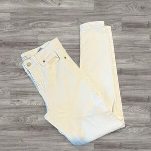 Banana Republic White Stretch Skinny Fit Jeans Jeans 2/26”
